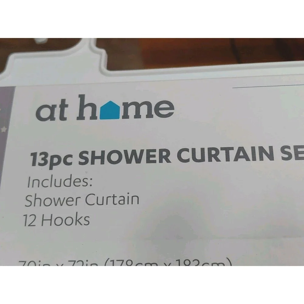 At Home 13pc Shower Curtain Set Lavender 